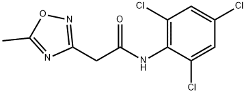 1,2,4-Oxadiazole-3-acetamide, 5-methyl-N-(2,4,6-trichlorophenyl)- Structure