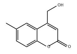 2H-1-Benzopyran-2-one, 4-(hydroxymethyl)-6-methyl- Struktur