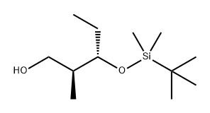 1-Pentanol, 3-[[(1,1-dimethylethyl)dimethylsilyl]oxy]-2-methyl-, (2S,3S)- Structure