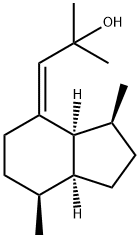 2-メチル-1-[(3S,3aβ,4Z,7aβ)-オクタヒドロ-3α,7α-ジメチル-4H-インデン-4-イリデン]-2-プロパノール 化学構造式