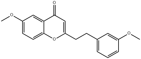 4H-1-Benzopyran-4-one, 6-methoxy-2-[2-(3-methoxyphenyl)ethyl]- Structure