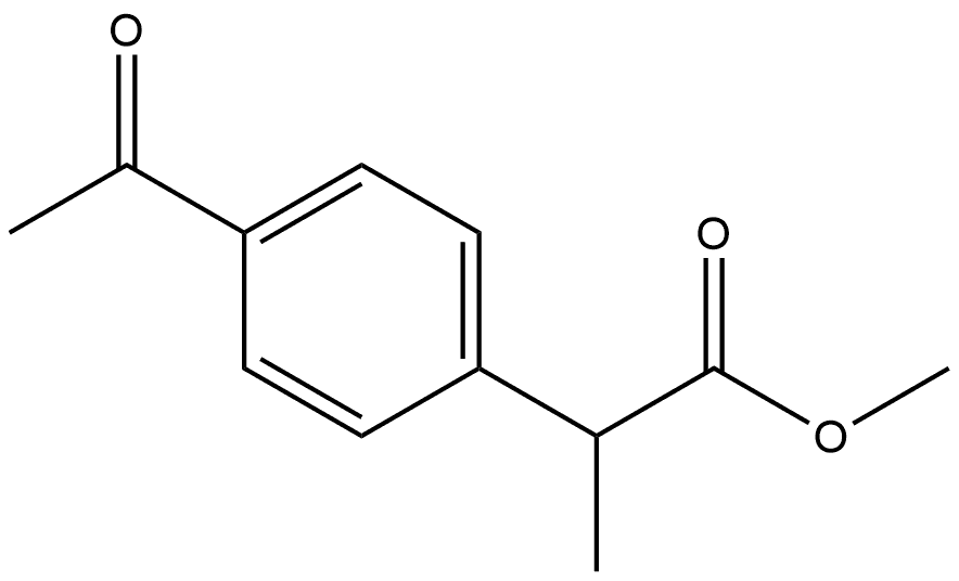 Benzeneacetic acid, 4-acetyl-α-methyl-, methyl ester Structure