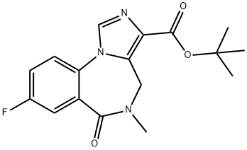 4H-Imidazo[1,5-a][1,4]benzodiazepine-3-carboxylic acid, 8-fluoro-5,6-dihydro-5-methyl-6-oxo-, 1,1-dimethylethyl ester Struktur