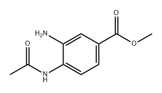 Benzoic acid, 4-(acetylamino)-3-amino-, methyl ester Structure