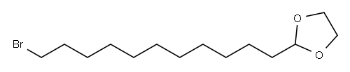 2-(11-ブロモウンデシル)-1,3-ジオキソラン 化学構造式