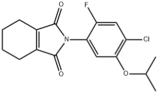 1H-Isoindole-1,3(2H)-dione, 2-[4-chloro-2-fluoro-5-(1-methylethoxy)phenyl]-4,5,6,7-tetrahydro- Struktur