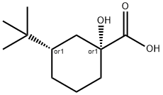 Cyclohexanecarboxyli?c acid, 3-?(1,?1-?dimethylethyl)?-?1-?hydroxy-?, (1R,?3S)?-?rel- Struktur