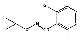 Diazene, 1-(2-bromo-6-methylphenyl)-2-[(1,1-dimethylethyl)thio]- Structure