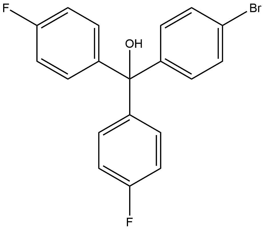 Benzenemethanol, 4-bromo-α,α-bis(4-fluorophenyl)- 结构式