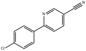 3-Pyridinecarbonitrile, 6-(4-chlorophenyl)- Struktur