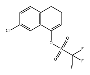 Methanesulfonic acid, 1,1,1-trifluoro-, 7-chloro-3,4-dihydro-1-naphthalenyl ester Struktur