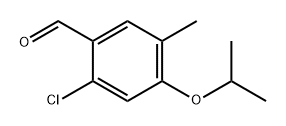 2-Chloro-4-isopropoxy-5-methylbenzaldehyde,84657-25-0,结构式