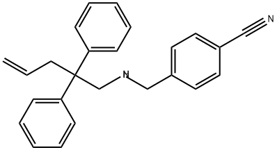 Benzonitrile, 4-[[(2,2-diphenyl-4-penten-1-yl)amino]methyl]- Structure