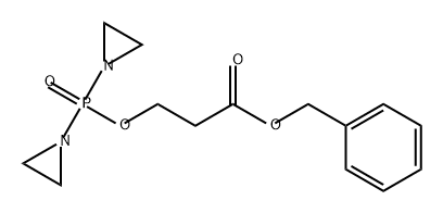 Propanoic acid, 3-[[bis(1-aziridinyl)phosphinyl]oxy]-, phenylmethyl ester
