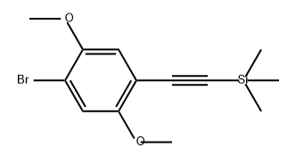 Benzene, 1-bromo-2,5-dimethoxy-4-[2-(trimethylsilyl)ethynyl]- Structure