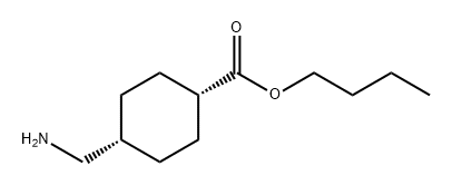Cyclohexanecarboxylic acid, 4-(aminomethyl)-, butyl ester, cis- Structure