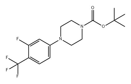 1-Piperazinecarboxylic acid, 4-[3-fluoro-4-(trifluoromethyl)phenyl]-, 1,1-dimethylethyl ester Struktur
