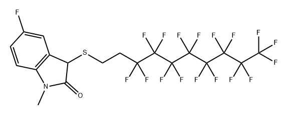 2H-Indol-2-one, 5-fluoro-3-[(3,3,4,4,5,5,6,6,7,7,8,8,9,9,10,10,10-heptadecafluorodecyl)thio]-1,3-dihydro-1-methyl-