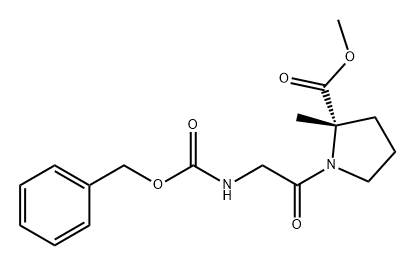 L-Proline, N-[(phenylmethoxy)carbonyl]glycyl-2-methyl-, methyl ester Struktur