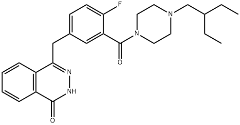 1(2H)-Phthalazinone, 4-[[3-[[4-(2-ethylbutyl)-1-piperazinyl]carbonyl]-4-fluorophenyl]methyl]- Structure
