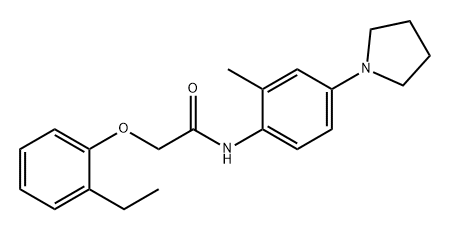 Acetamide, 2-(2-ethylphenoxy)-N-[2-methyl-4-(1-pyrrolidinyl)phenyl]- Structure