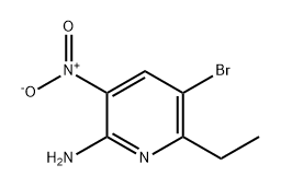 5-溴-6-乙基-3-硝基吡啶-2-胺, 848361-00-2, 结构式
