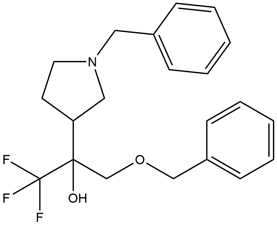 3-Pyrrolidinemethanol, α-[(phenylmethoxy)methyl]-1-(phenylmethyl)-α-(trifluoromethyl)- 结构式