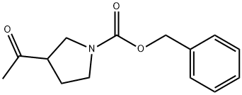 3-乙酰基吡咯烷-1-羧酸苄酯 结构式