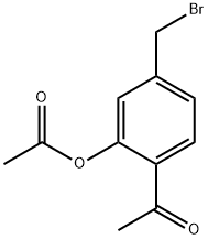 Ethanone, 1-[2-(acetyloxy)-4-(bromomethyl)phenyl]- Structure