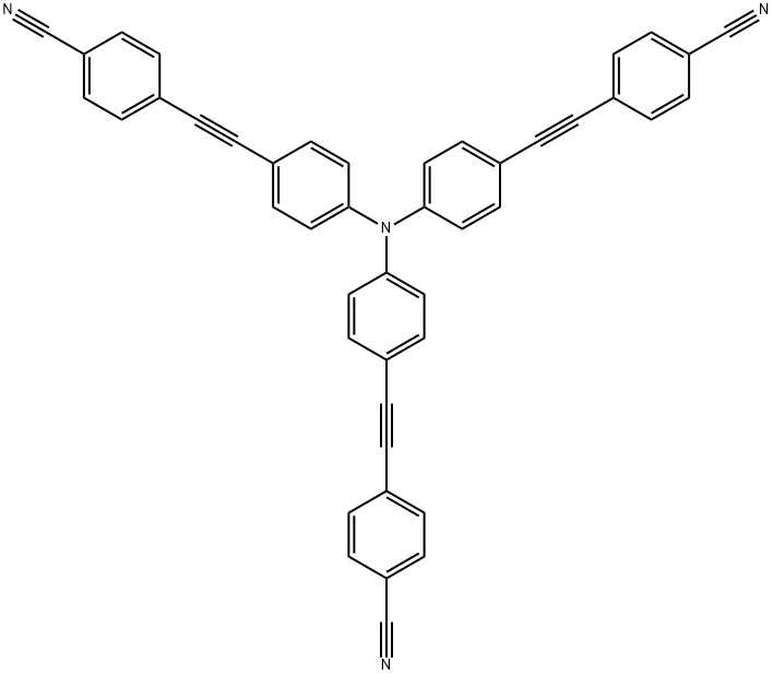 4,4',4''-((次氮基三(苯-4,1-二基))三(乙炔-2,1-二基))三苯甲腈,848568-92-3,结构式