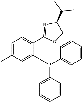Oxazole, 2-[2-(diphenylphosphino)-4-methylphenyl]-4,5-dihydro-4-(1-methylethyl)-, (4S)-,849415-11-8,结构式