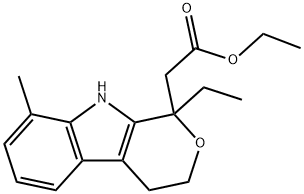 1-Ethyl-1,3,4,9-tetrahydro-8-methyl-pyrano[3,4-b]indole-1-acetic Acid Ethyl Ester 结构式