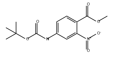 Benzoic acid, 4-[[(1,1-dimethylethoxy)carbonyl]amino]-2-nitro-, methyl ester Structure