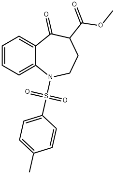 1H-1-Benzazepine-4-carboxylic acid, 2,3,4,5-tetrahydro-1-[(4-methylphenyl)sulfonyl]-5-oxo-, methyl ester Struktur
