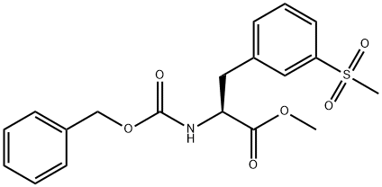L-Phenylalanine, 3-(methylsulfonyl)-N-[(phenylmethoxy)carbonyl]-, methyl ester Structure