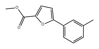 2-Furancarboxylic acid, 5-(3-methylphenyl)-, methyl ester 结构式