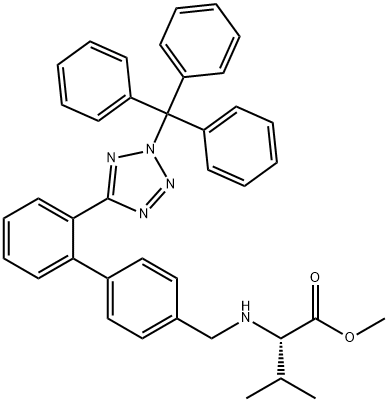L-Valine, N-[[2'-[2-(triphenylmethyl)-2H-tetrazol-5-yl][1,1'-biphenyl]-4-yl]methyl]-, methyl ester Structure