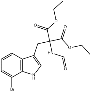 Propanedioic acid, 2-[(7-bromo-1H-indol-3-yl)methyl]-2-(formylamino)-, 1,3-diethyl ester