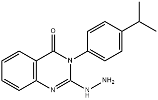 2-肼基-3-[4-(丙-2-基)苯基]-3,4-二氢喹唑啉-4-酮,852399-89-4,结构式