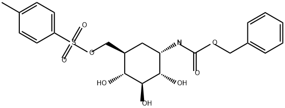 D-chiro-Inositol, 1,5,6-trideoxy-5-[[[(4-methylphenyl)sulfonyl]oxy]methyl]-1-[[(phenylmethoxy)carbonyl]amino]- (9CI)|
