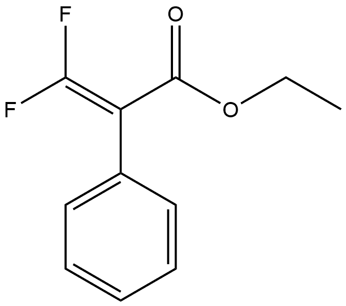 BENZENEACETIC ACID, 伪-(DIFLUOROMETHYLENE)-, ETHYL ESTER 结构式