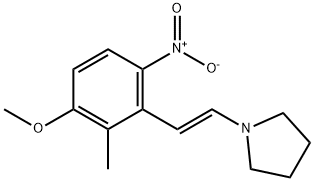 Pyrrolidine, 1-[(1E)-2-(3-methoxy-2-methyl-6-nitrophenyl)ethenyl]- Struktur