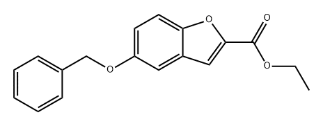 2-Benzofurancarboxylic acid, 5-(phenylmethoxy)-, ethyl ester Structure
