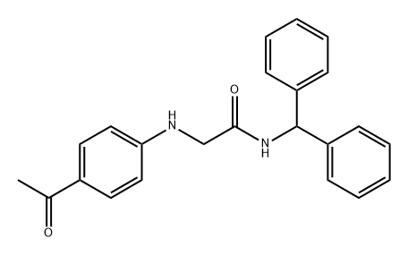 Acetamide, 2-[(4-acetylphenyl)amino]-N-(diphenylmethyl)- Structure