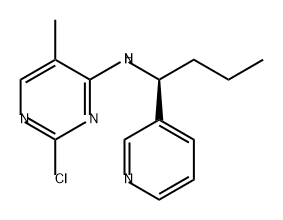 4-Pyrimidinamine, 2-chloro-5-methyl-N-[(1S)-1-(3-pyridinyl)butyl]- Structure