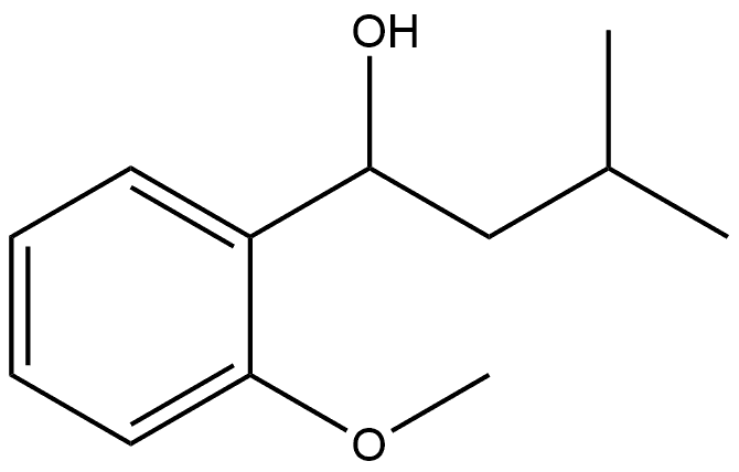 1-(2-methoxyphenyl)-3-methylbutan-1-ol 化学構造式