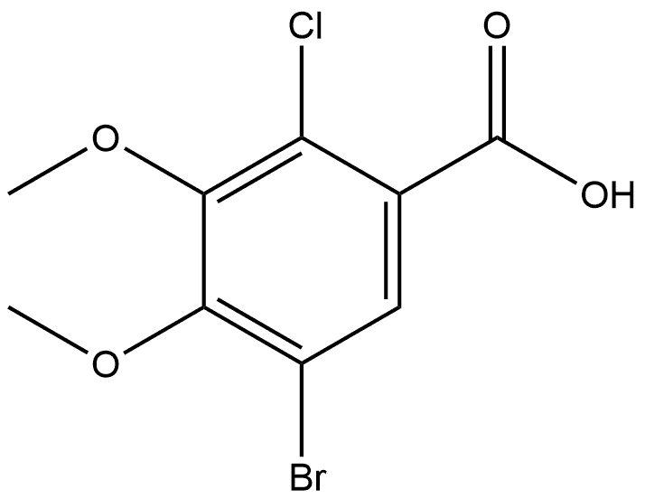 5-Bromo-2-chloro-3,4-dimethoxybenzoic acid Structure