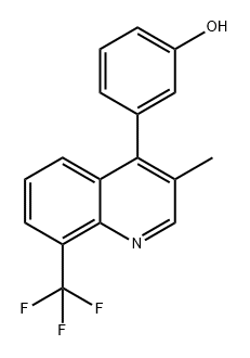 Phenol, 3-[3-methyl-8-(trifluoromethyl)-4-quinolinyl]- Structure