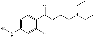 Benzoic acid, 2-chloro-4-(hydroxyamino)-, 2-(diethylamino)ethyl ester Structure