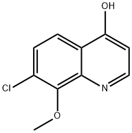 7-chloro-8-methoxyquinolin-4-ol Struktur